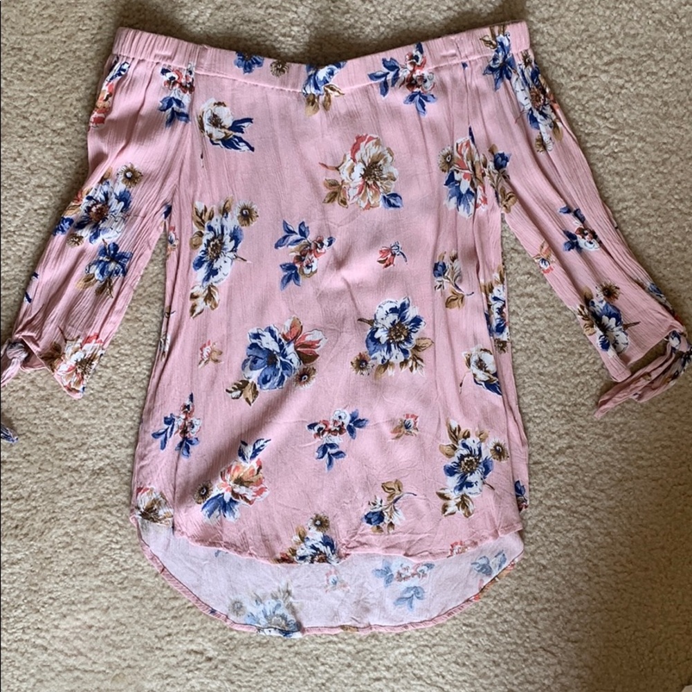 Floral off the shoulder top